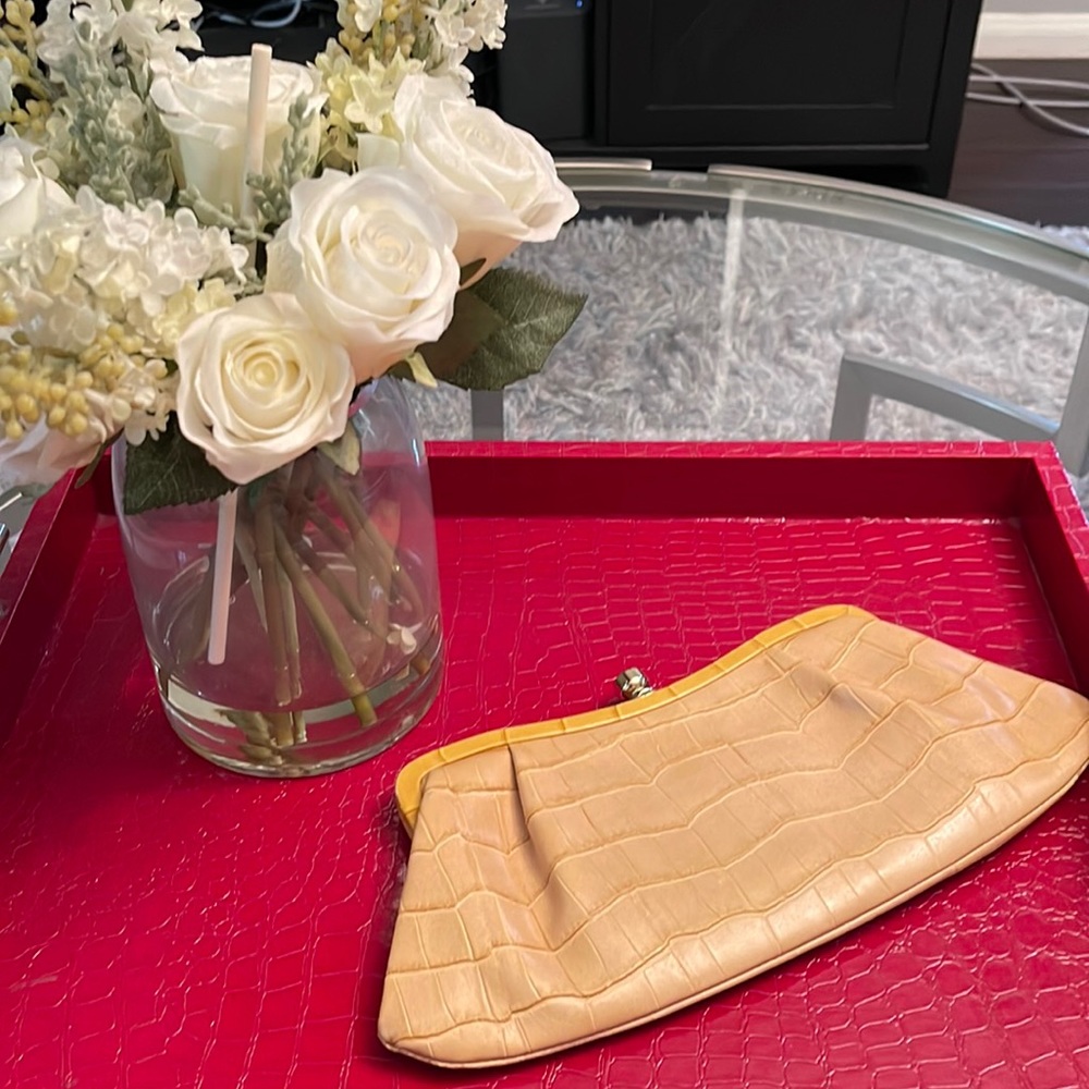 Yellow clutch. Banana Republic yellow clutch